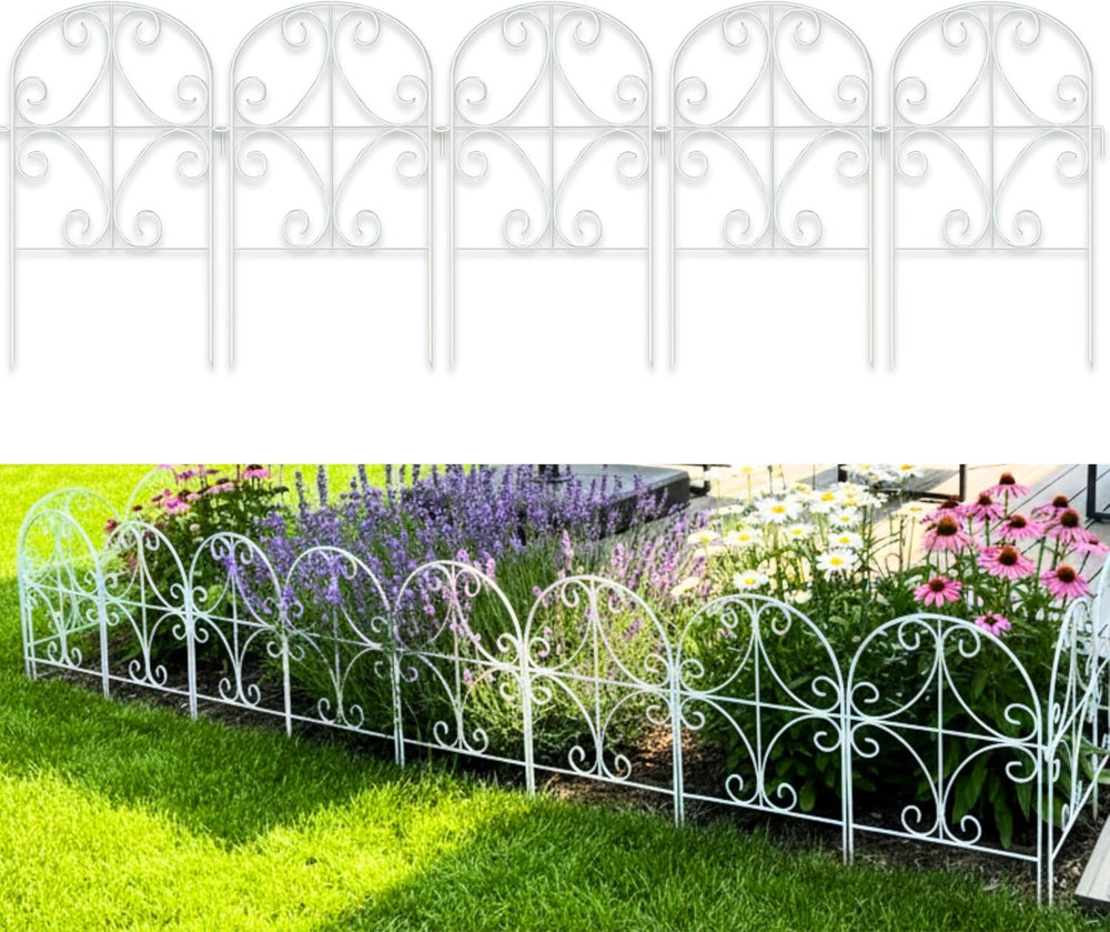 ShopLaLa Decorative Garden Fence (25 Panels) 12x24in Animal Barrier for Dog