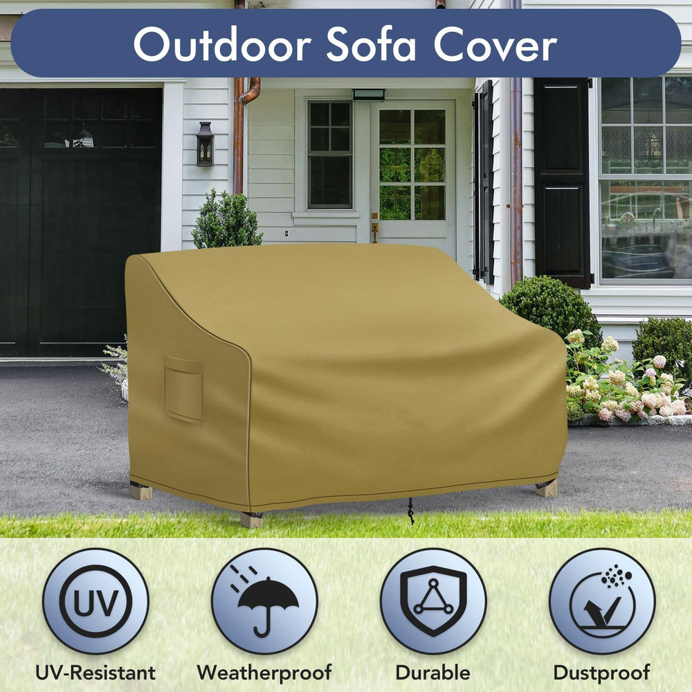 Richwon Patio Loveseat Cover Waterproof, 2-Seater Outdoor loveseat Cover, Pat...
