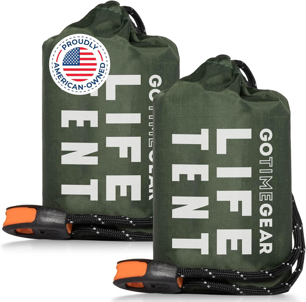 Go Time Gear Survival Life Tent • 2 Person Mylar Emergency Shelter Tube Tent ...