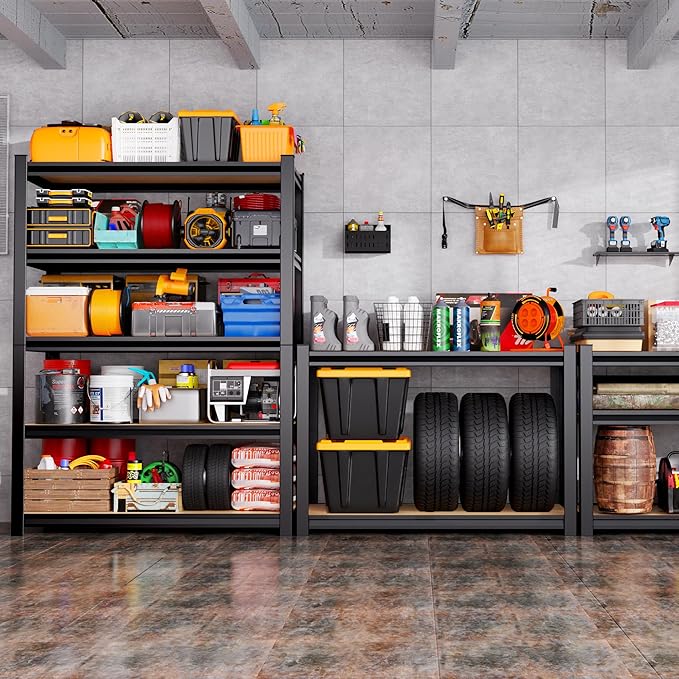 Garage Shelving-2050 lbs 5 Tier Storage Shelves,Adjustable Heavy Duty Metal S...