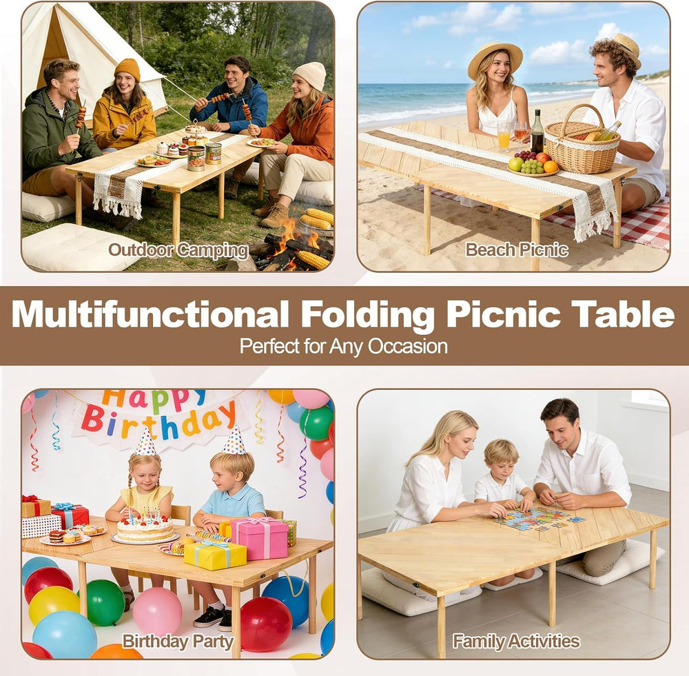 44x22 Low Floor Folding Picnic Table