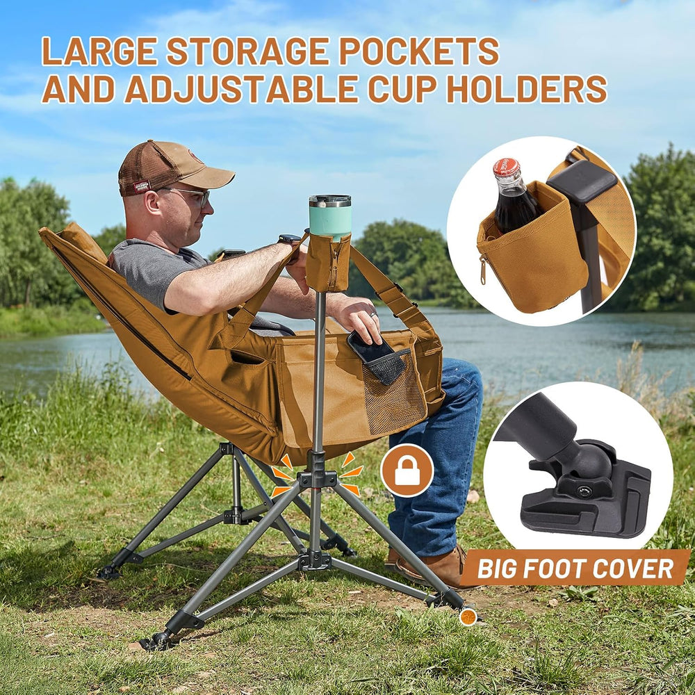 TIMBER RIDGE Hammock Camping Chair, Oversized Swinging Chair, 400lbs Load