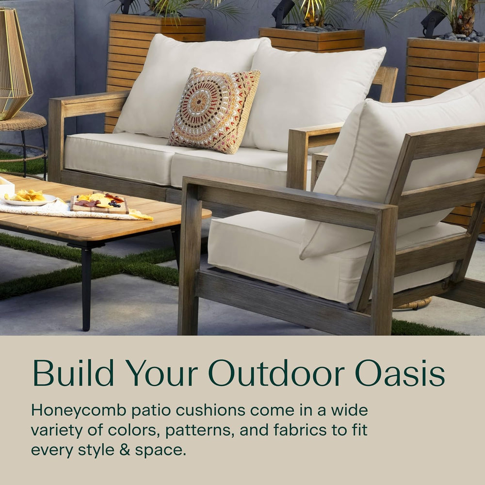 Honeycomb Outdoor Heritage Deep Seat Cushion for Patio Furniture, 24 x 23