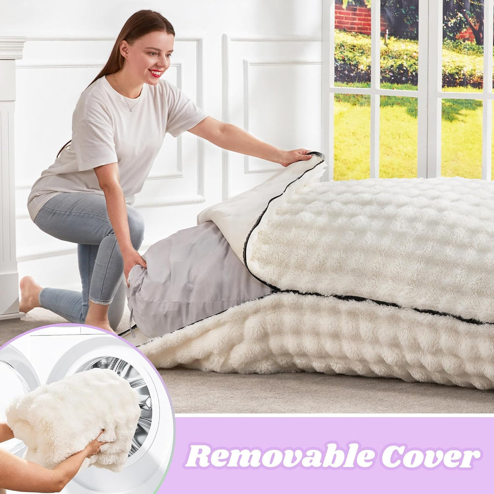 Hobestluk Adult Bean Bag Chair 3 in 1 Convertible Large Bean Bag Sofa