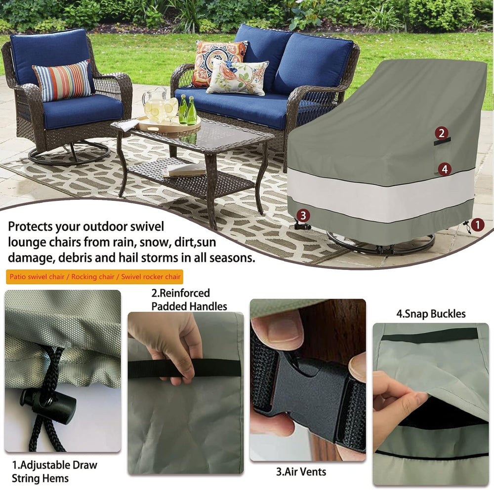 Patio Chair Covers Waterproof Patio Furniture Covers,30W x 34D x 38 H Inches ...