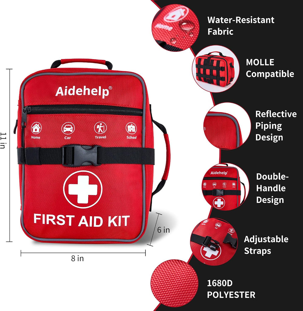520 Pieces Premium First Aid Kit - Large Emergency Medical Kit for Survival, ...