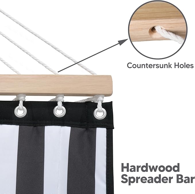 SUNCREAT Two Person Hammock with 12ft Stand Included, Max 475lbs Capacity, He...