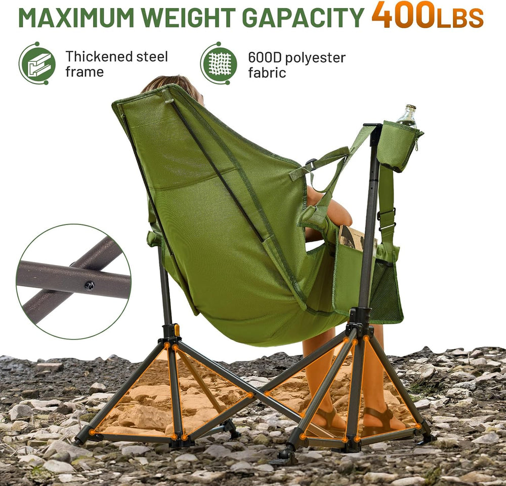 TIMBER RIDGE Hammock Camping Chair, Oversized Swinging Chair, 400lbs Load