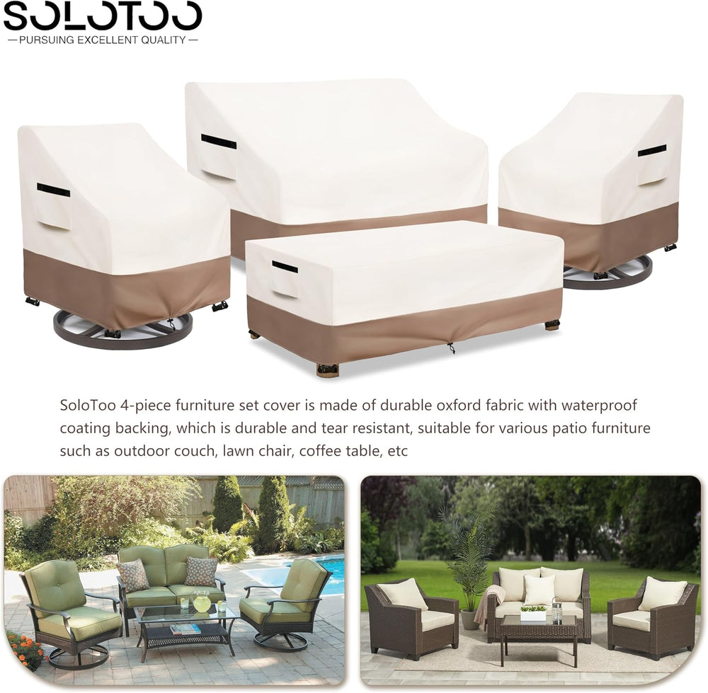 Patio Furniture Covers Waterproof 4 Piece, Large