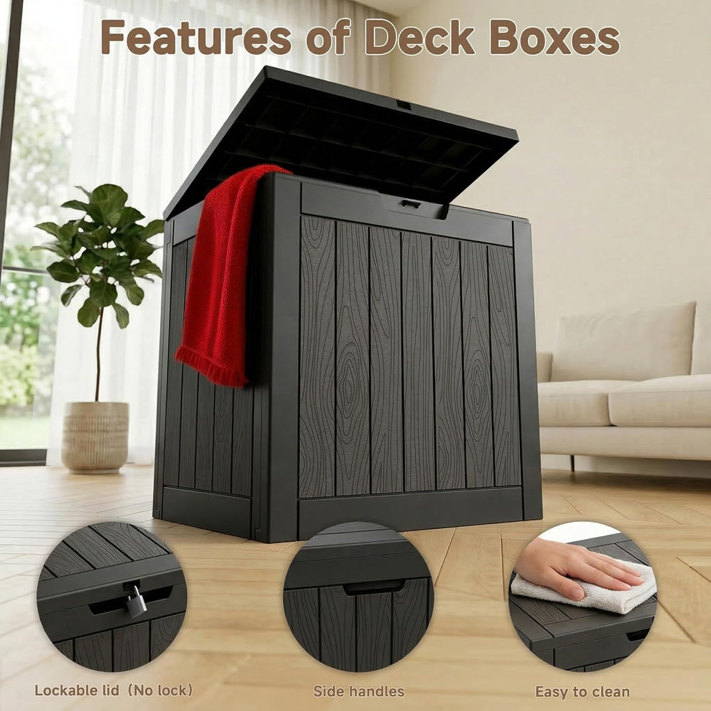 EasyUp 40 Gallon Outdoor Storage Box, Black