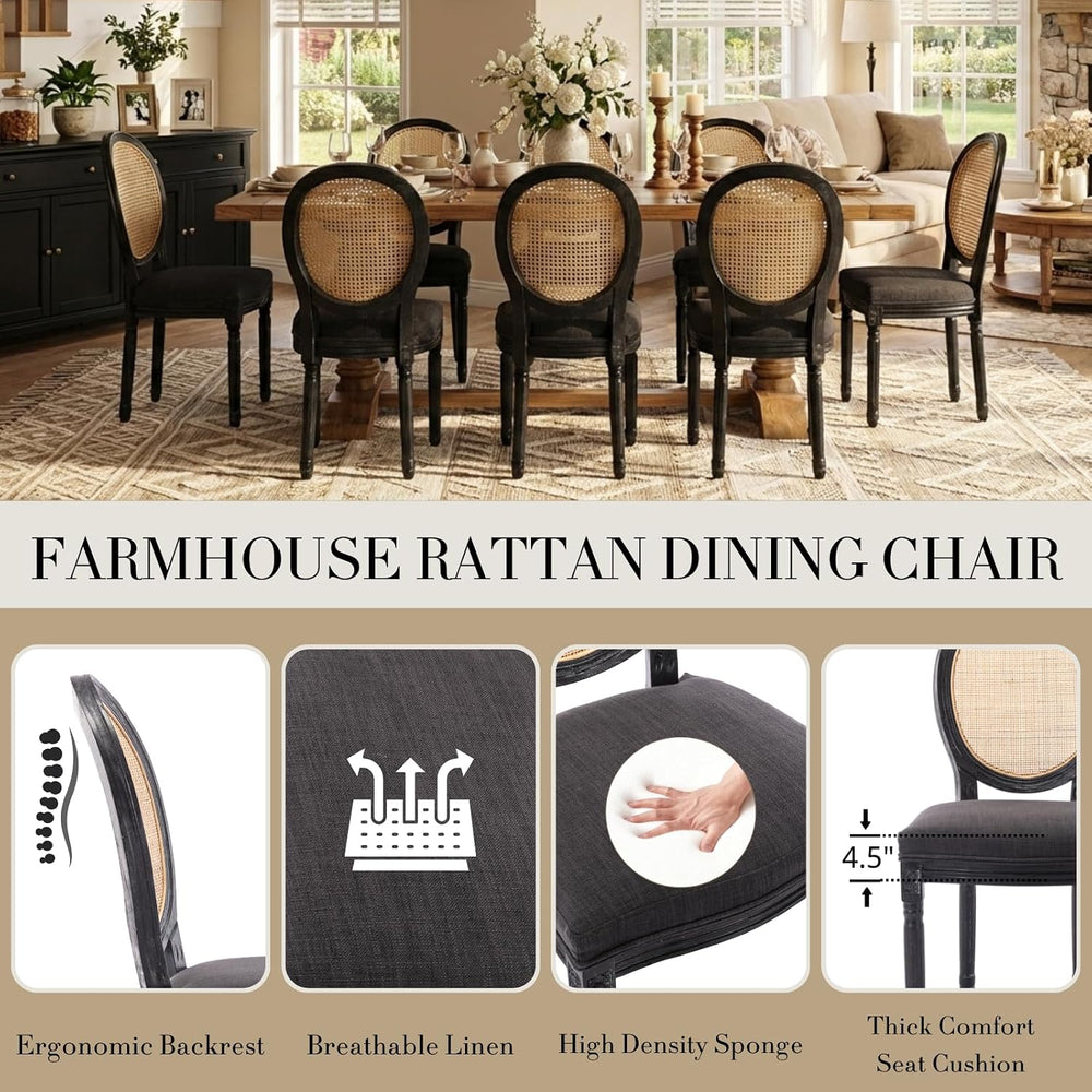 Farmhouse Dining Chairs Set of 2, French Country Dining Room Chairs