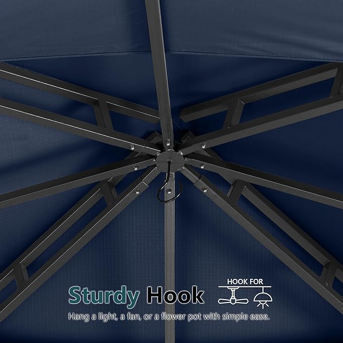 MASTERCANOPY Outdoor Garden Gazebo for Patios with Stable Steel Frame and Net...