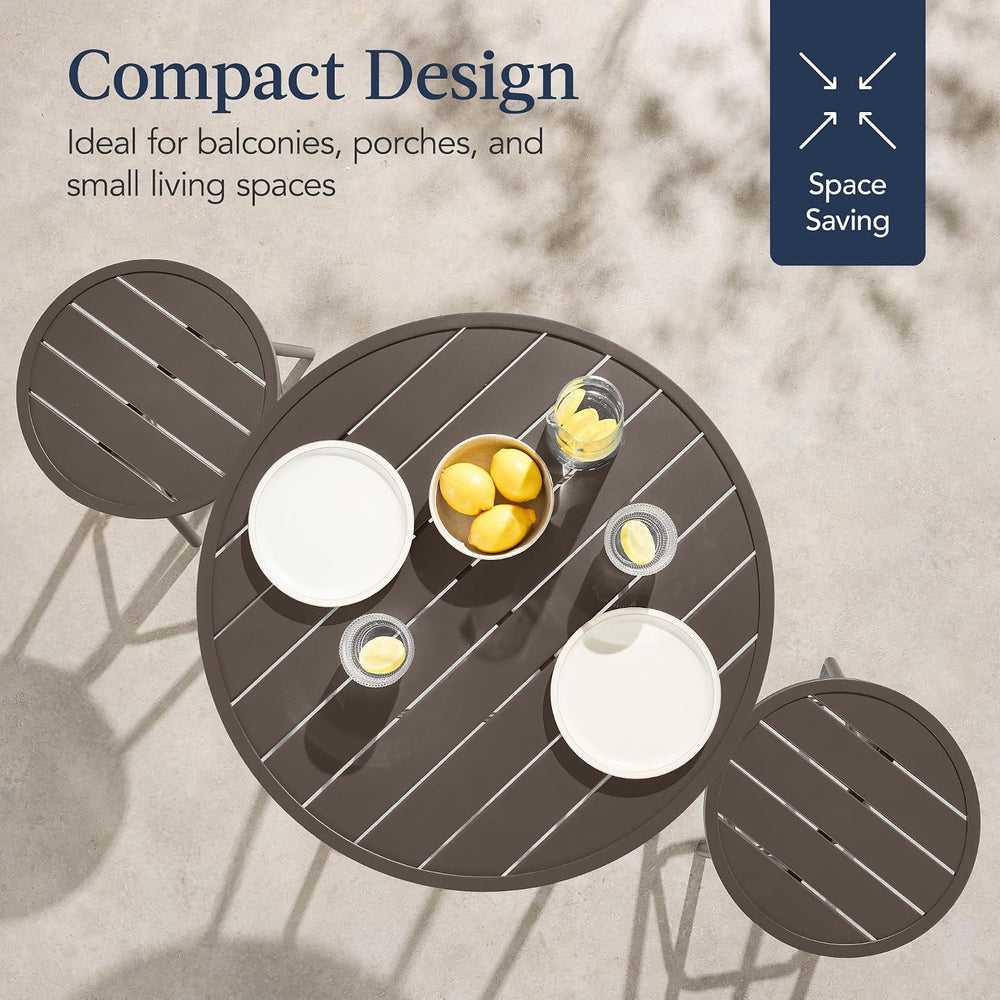 Best Choice Products 3-Piece Patio Dining Set, Bar Height, Outdoor Bistro Set...