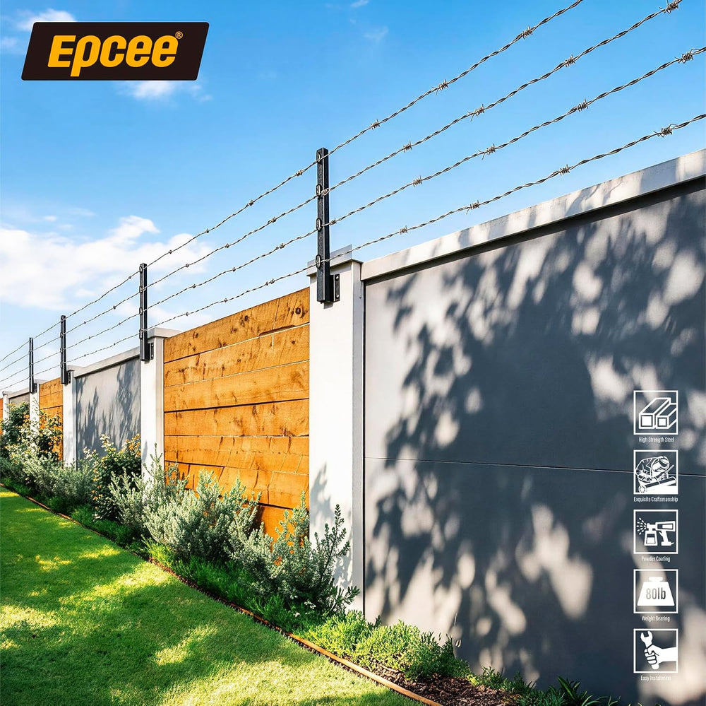 Fence Post Extender, 23.5" Fence Barbed Wire Extend Arm,for Outdoor Fenc...