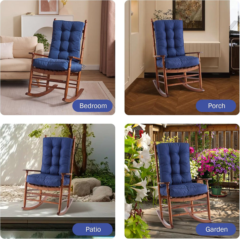 Rocking Chair Cushion, Waterproof and Fade-Resistant Patio Chair Cushions, Tu...