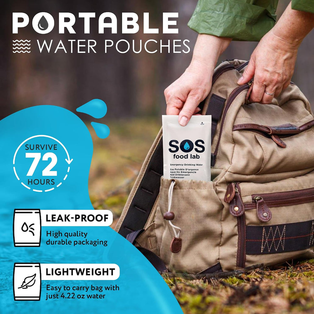 S.O.S Emergency Drinking Water – 62 Packets (4.22 oz Each) – 5-Year Shelf Lif...