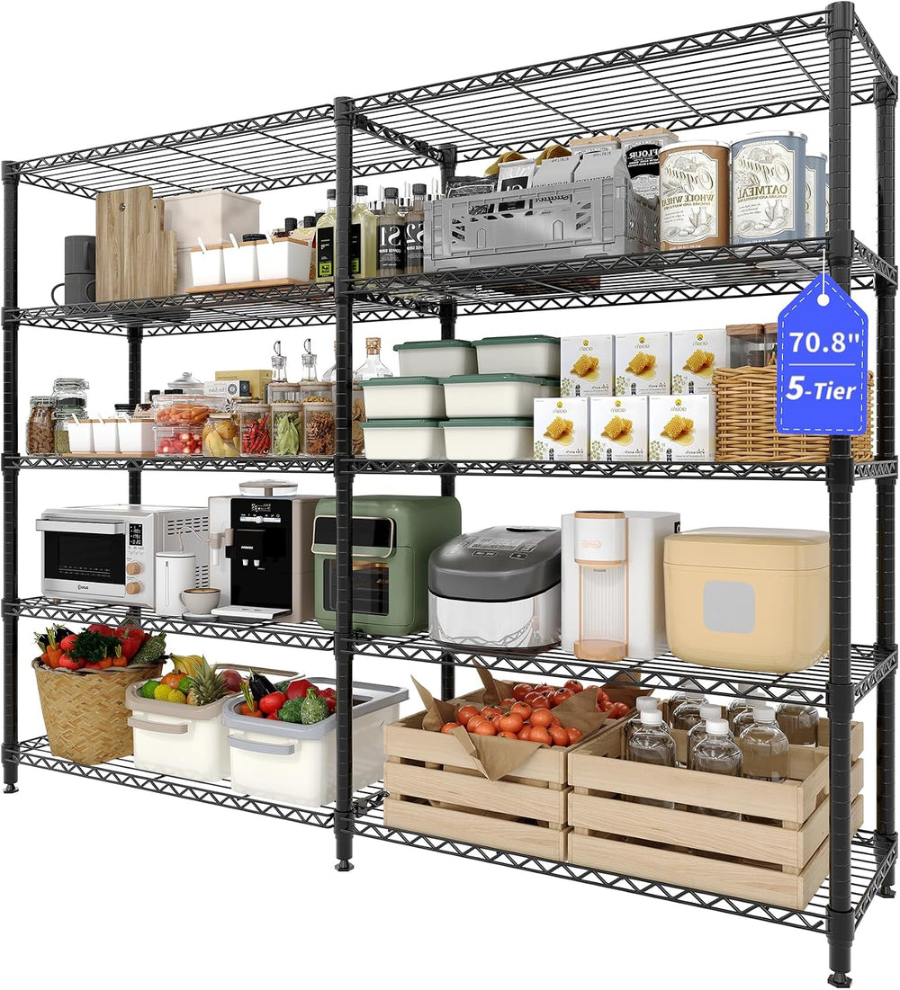 Garvee Metal Shelving 5 Tier, Wire Shelves for Garage, 1325LBS,59"Wx70.5...