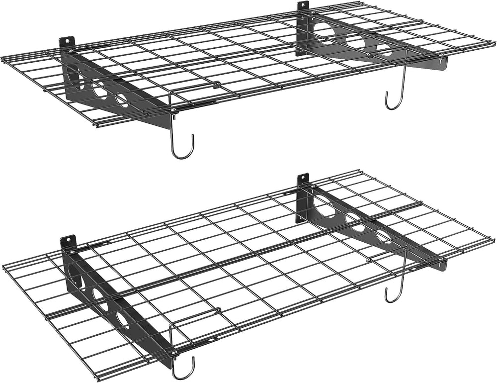 Wall Mounted Garage Wall Shelves, 2 x 4 ft Metal Storage Shelves