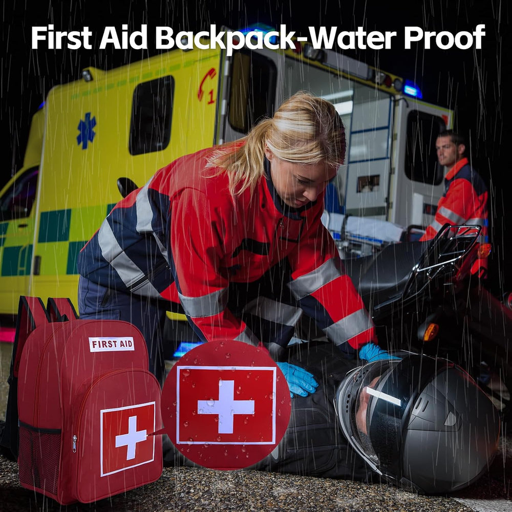 First Aid Backpack, Emergency Medical Backpack, Waterproof & Large Capaci...