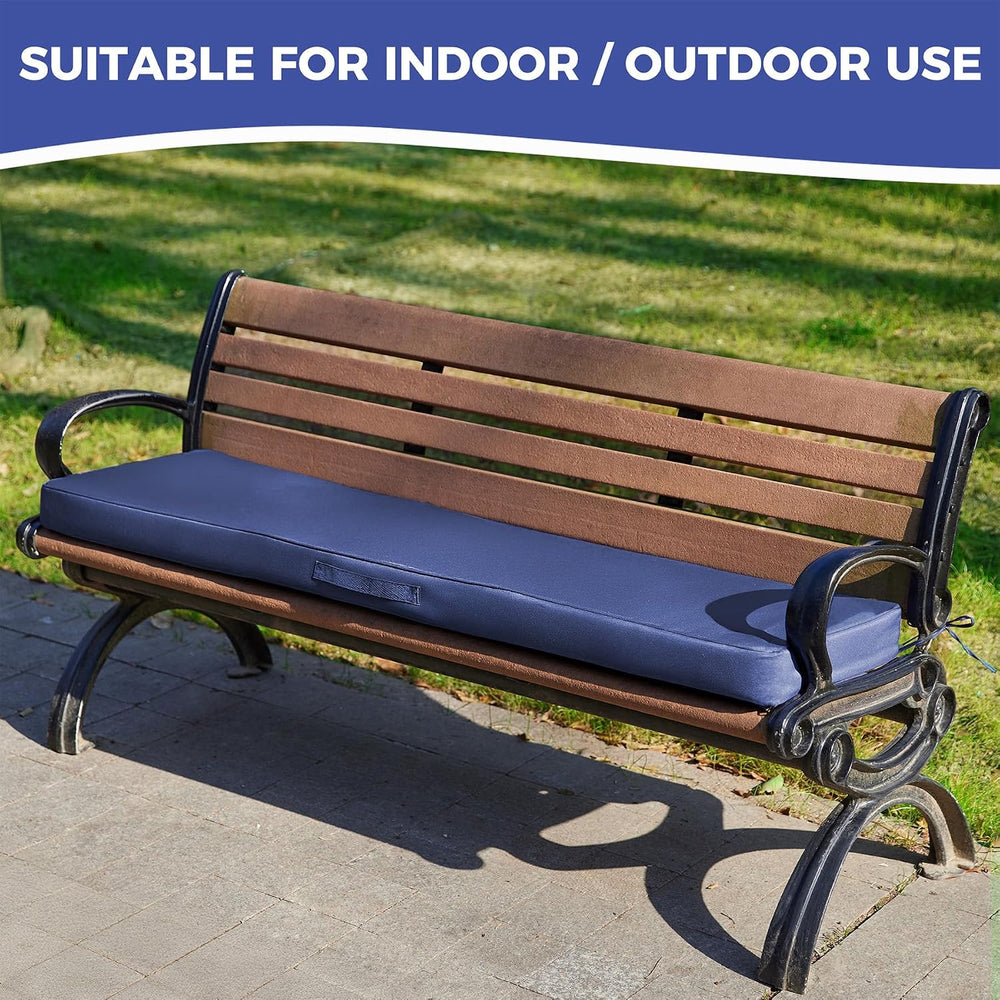 IPYNBAP Outdoor Bench Cushion Waterproof, 45x18x3 Inch, Navy Blue