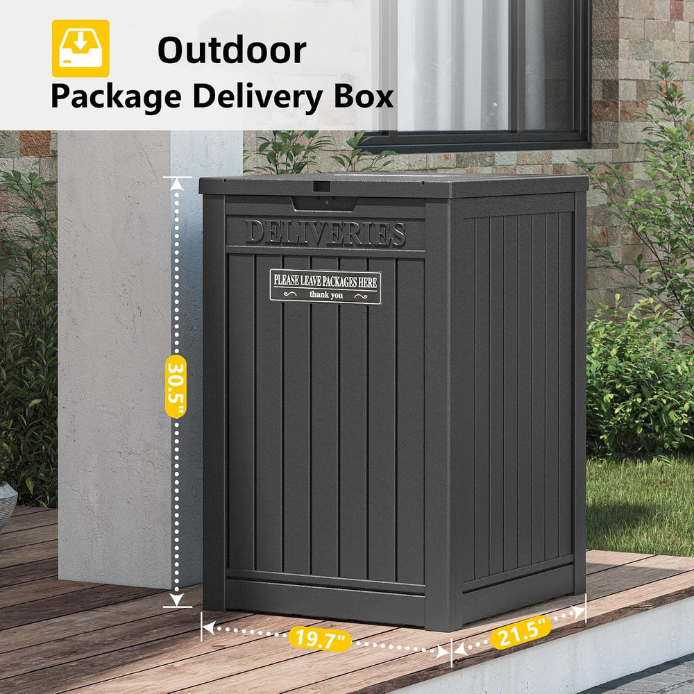 Package Delivery Box for Outside, Black