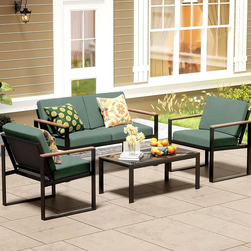 8Pcs Patio Cushion Covers, Outdoor Stretch Cushion Covers, Washable