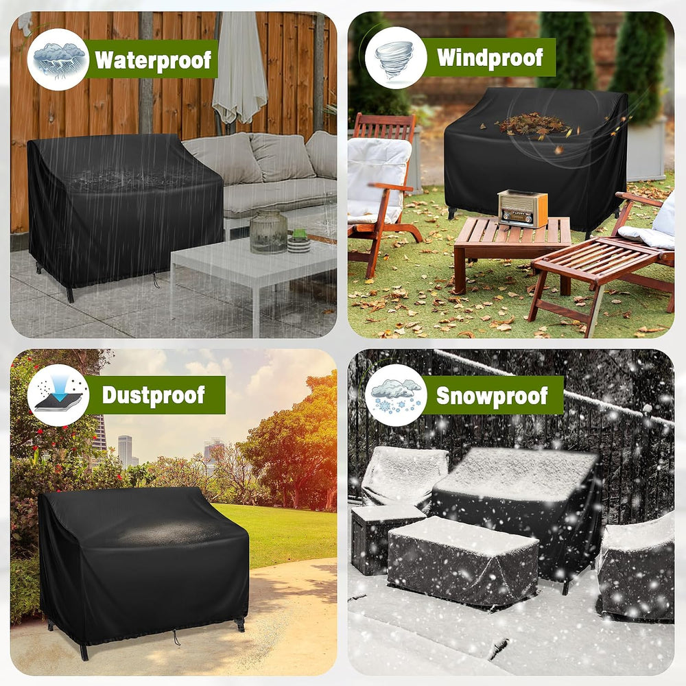 Kingling Outdoor Bench Covers Waterproof 48" W x 29" D x 36" H