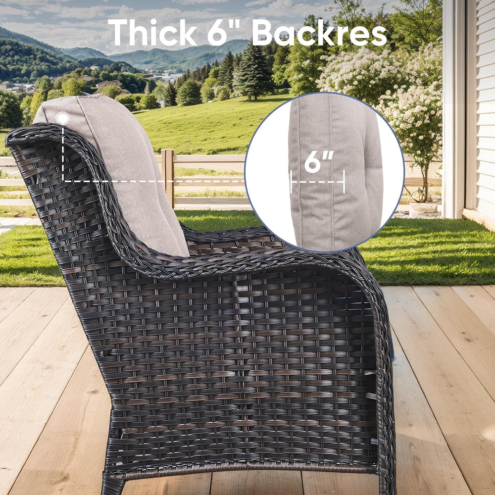 Outdoor Chair Cushions for Patio Furniture - 1 Pack Outside High Back Thick W...