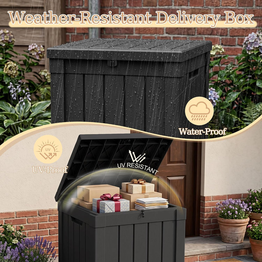 Outdoor Storage Box, 70 Gallon Waterproof Package Delivery Boxes