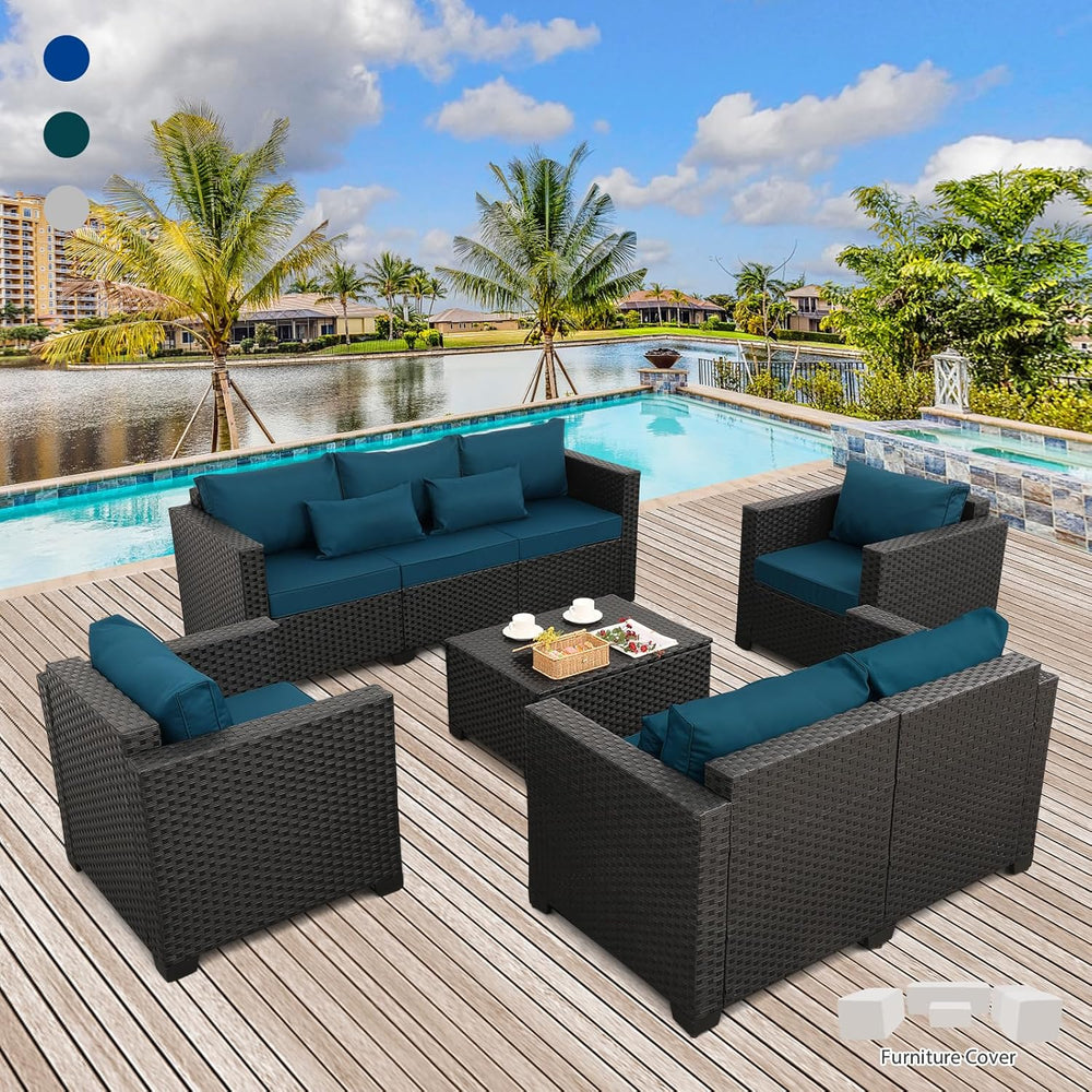 Rattaner Patio Furniture Set 5 Pieces Outdoor Furniture Sets Patio Couch Outd...