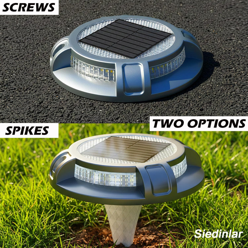 SIEDiNLAR Solar Driveway Lights Outdoor 4 Modes, 40 LEDs 16 Pack White/Warm