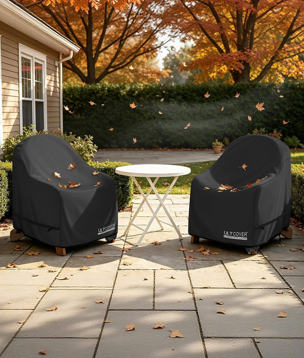 ULTCOVER Patio Adirondack Chair Cover 28W x 31D x 36H in, Black