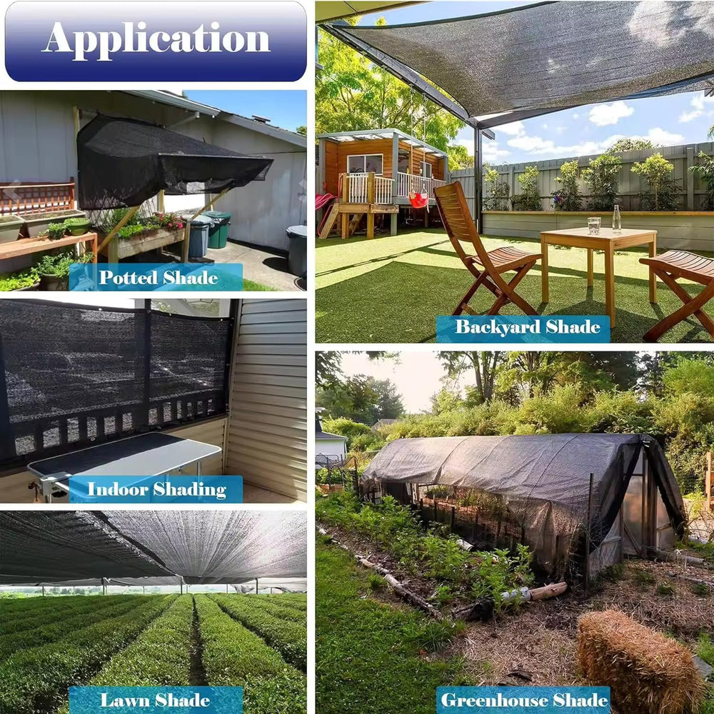 90% Shade Cloth for Garden 10x20 FT, Black Sun Shade Mesh Fabric