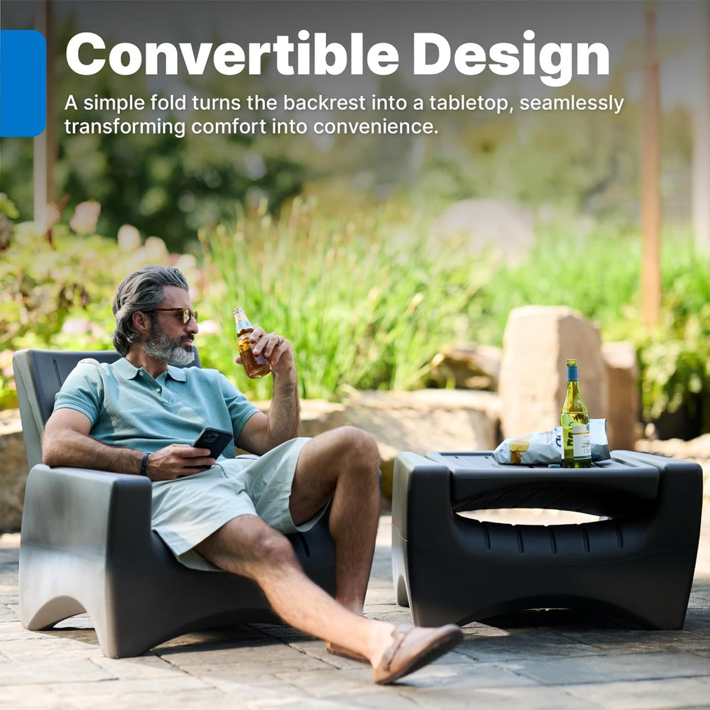 Step2 Switchback Adirondack Chair for Patio, Porch, Pool, Fire Pit, Deck, Dur...
