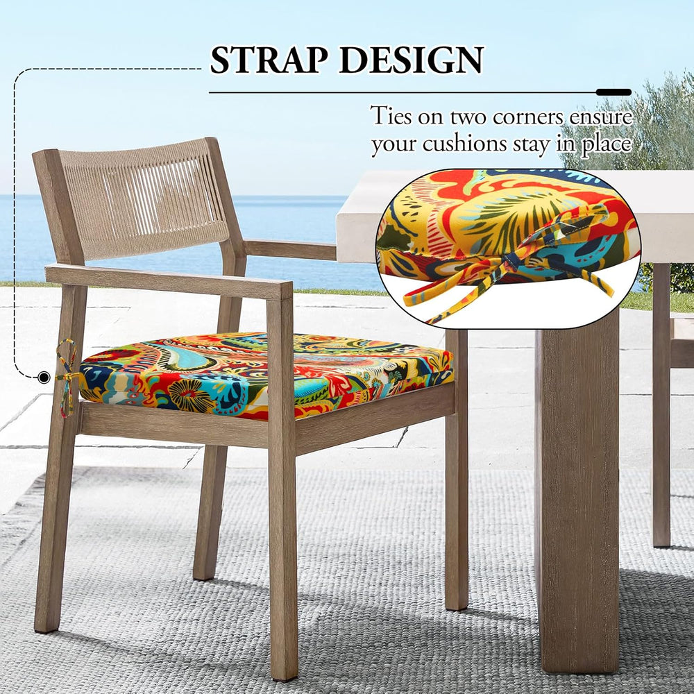 Wellsin Outdoor Chair Cushions for Patio Furniture - Patio Chair Cushions Set...