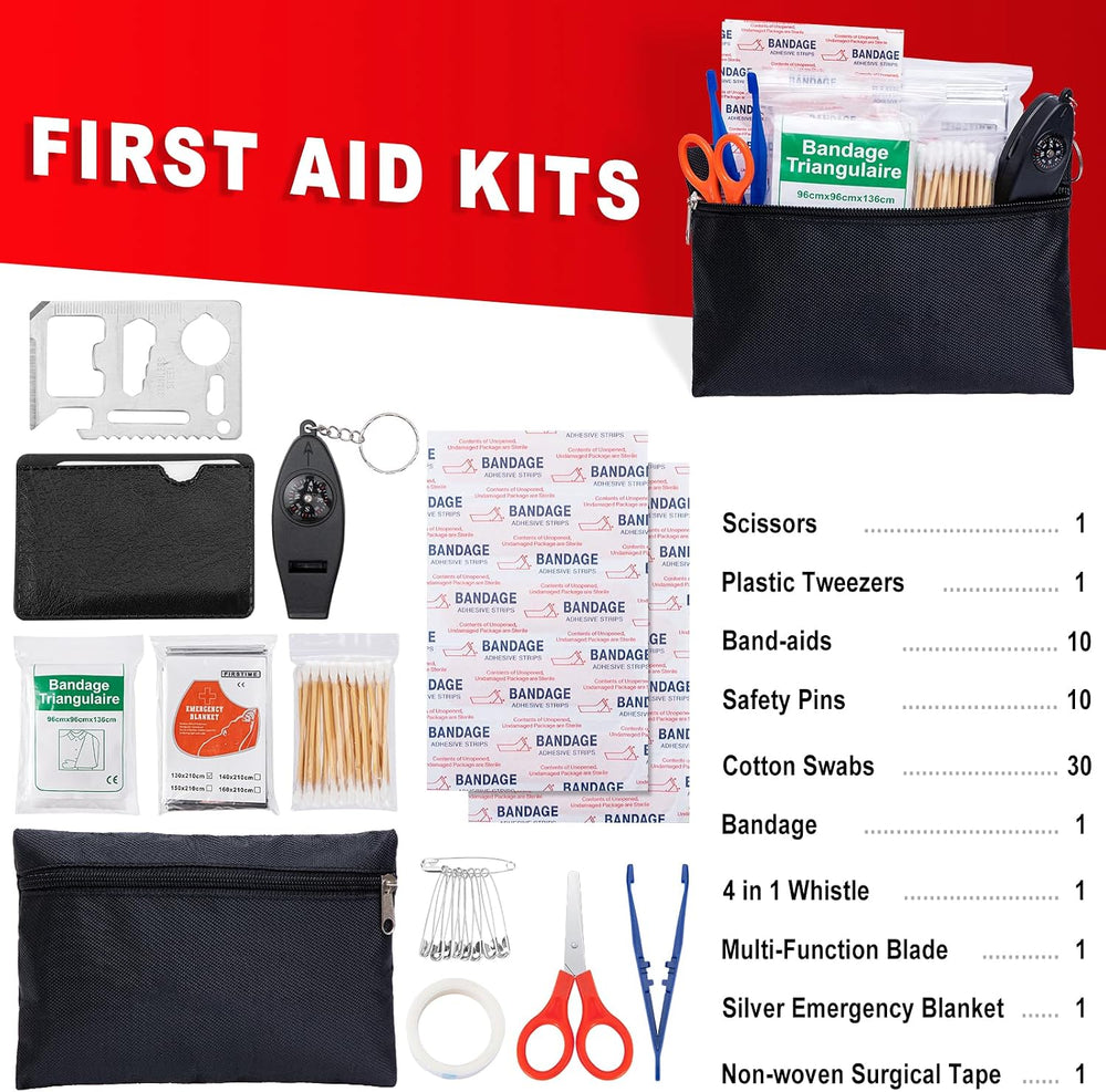 Car Roadside Emergency Kit - Car Emergency Kit with Jumper Cables, Tow Rope, ...