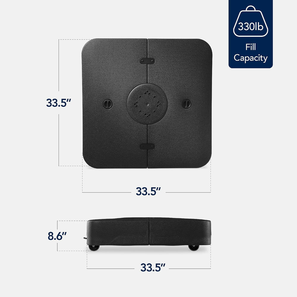 Best Choice Products 330lb Mobile Cantilever Offset Patio Umbrella Base, Univ...