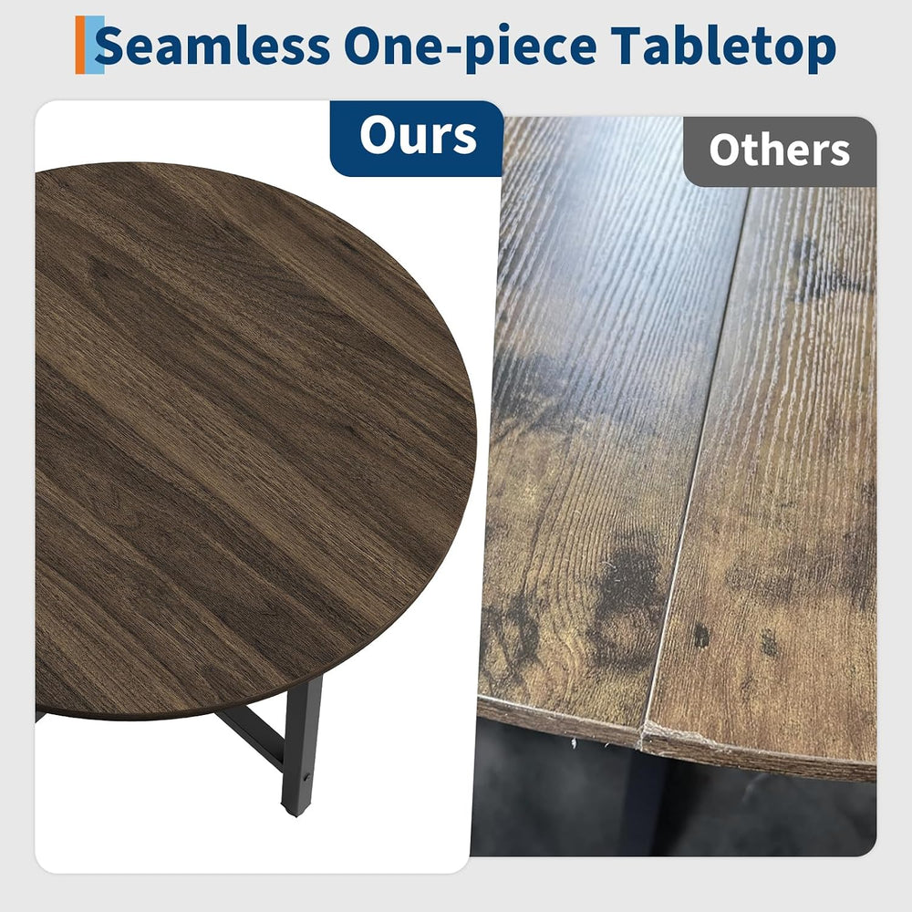 IDEALHOUSE 31.5 Inch Round Dining Table for 2-4, Small Kitchen Dining Room Ta...