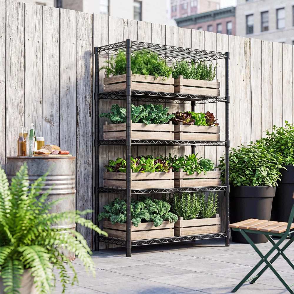 5-Tier Garage Shelving Unit, Heavy Duty Metal Wire Shelving