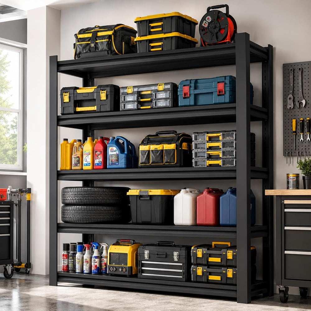 SAWJEC 78" H x 48" W x 18" D Tall Garage Storage Shelves Heavy...