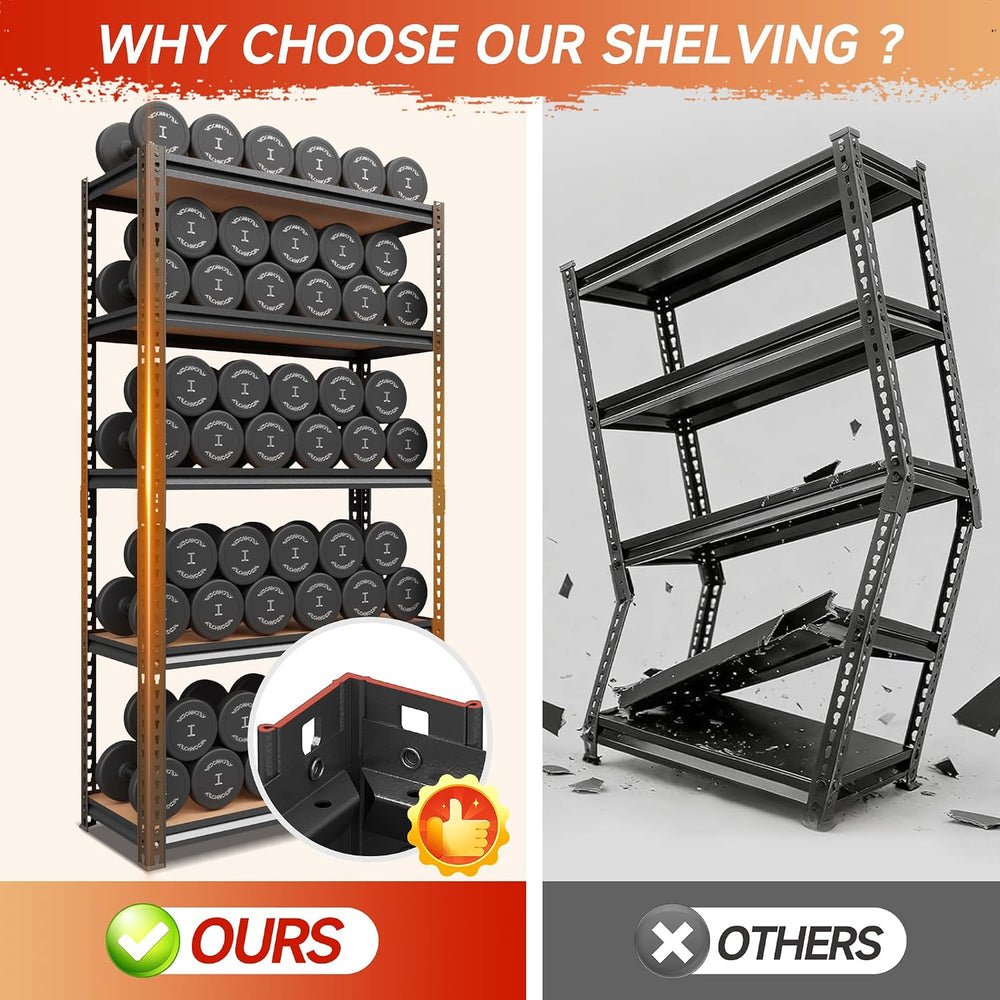 71.9" H Garage Shelves,Garage Storage Shelves Heavy Duty,Heavy Duty Gara...
