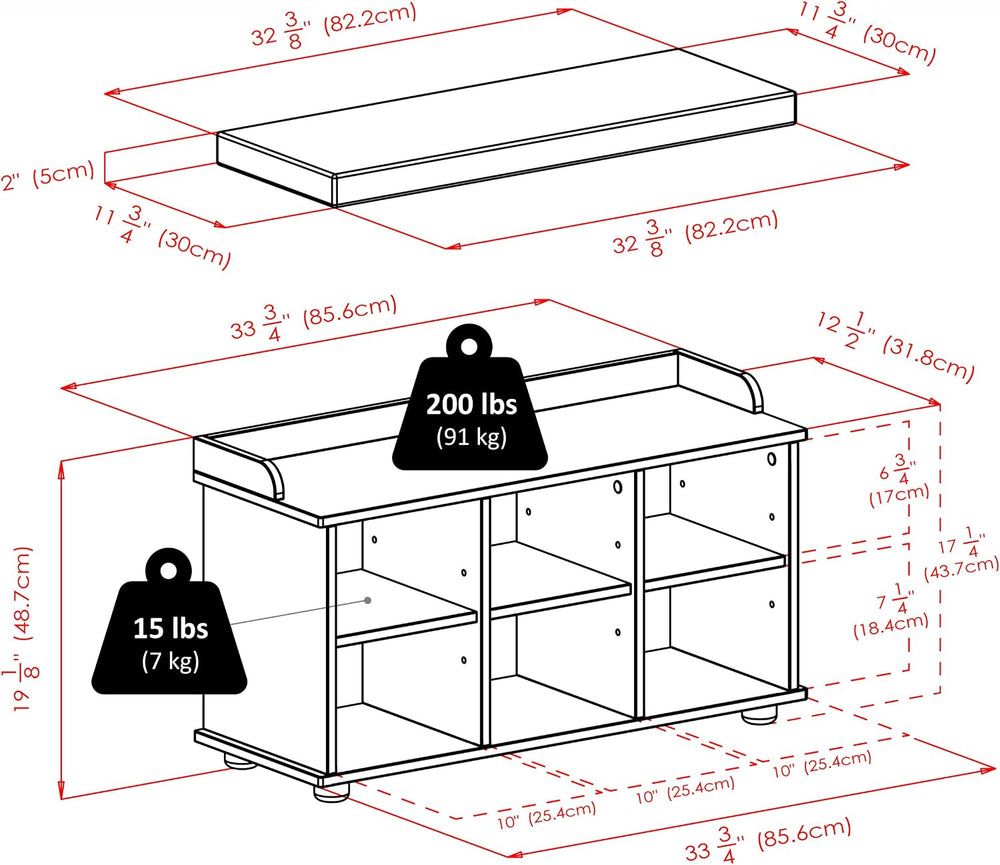 Winsome Townsend Bench, Dark Espresso