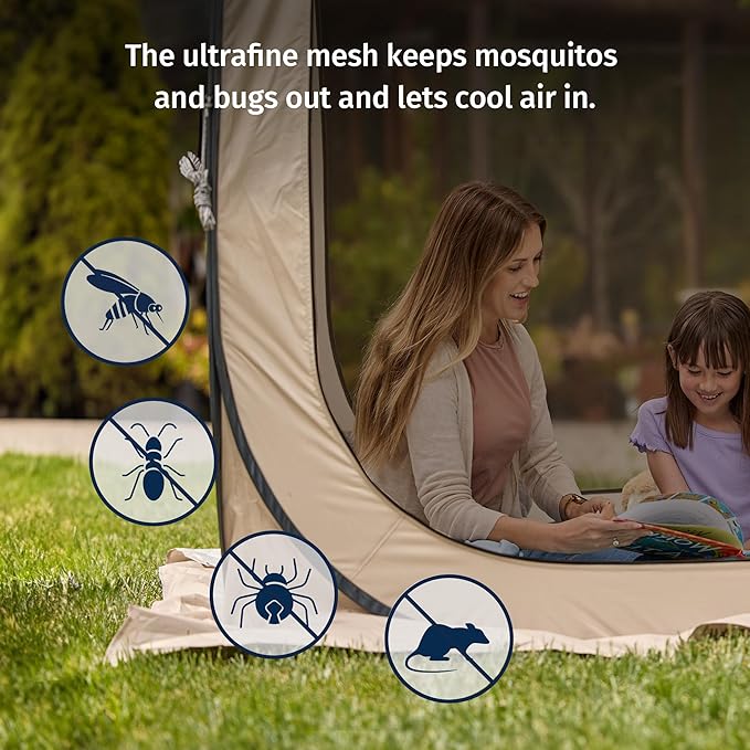 East Oak Screen House Tent Pop-Up, Portable Screen Room Canopy Instant Screen...