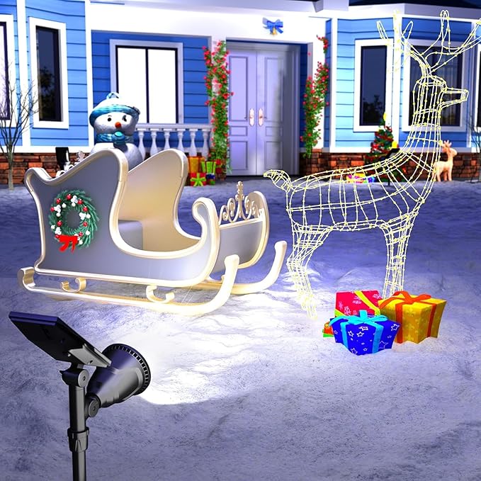ROSHWEY Solar Spot Lights Outdoor - 600LM Spotlights Waterproof Outside Flood...