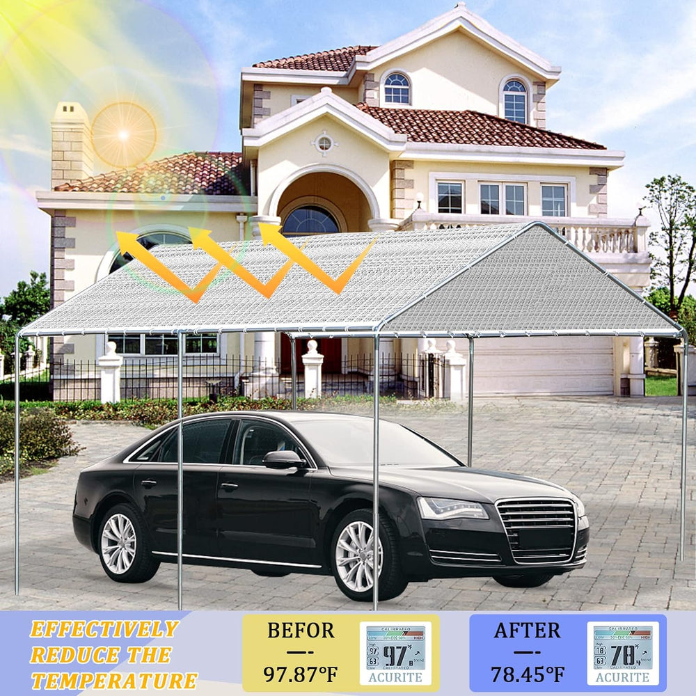 10x20' Aluminum Shade Cloth - for Car,90% Reflective Sun Shade Cloth for ...