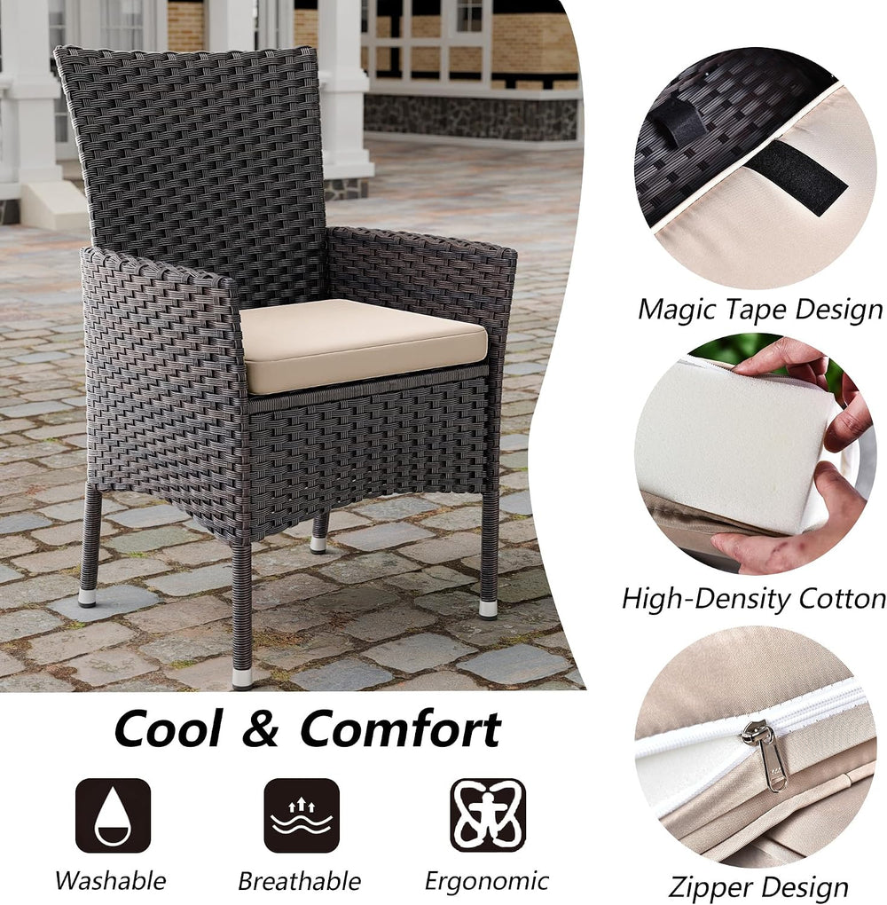 Kullavik 10 Pieces Outdoor Dining Set Patio Rattan Furniture Set,Patio Dining...