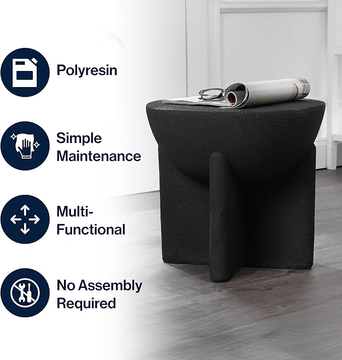 JONATHAN Y TBL1109A Brady 16.25" Minimalist Modern Drum Indoor/Outdoor A...