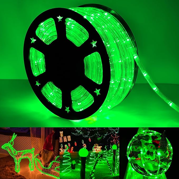 50ft LED Rope Lights Outdoor, 360 LED Connectable and Flexible Tube Lights wi...