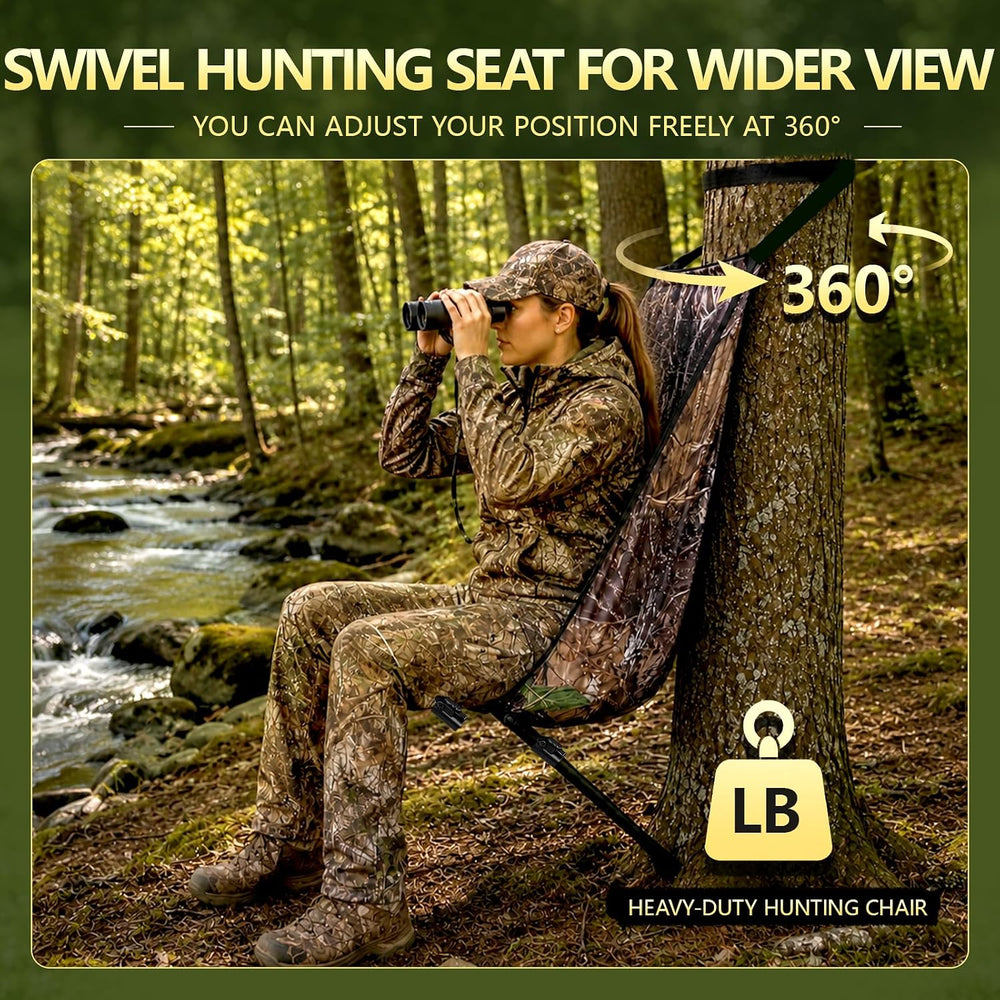 Portable Hunting Seat, Adustable Hammock Hunting Chair for Ground Hunts