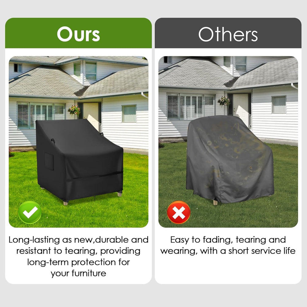 Outdoor Patio Adirondack Chair Covers 2 Pack, 30"W x 33"D x 36"H
